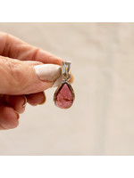 Pink Tourmaline Pendant Teardrop