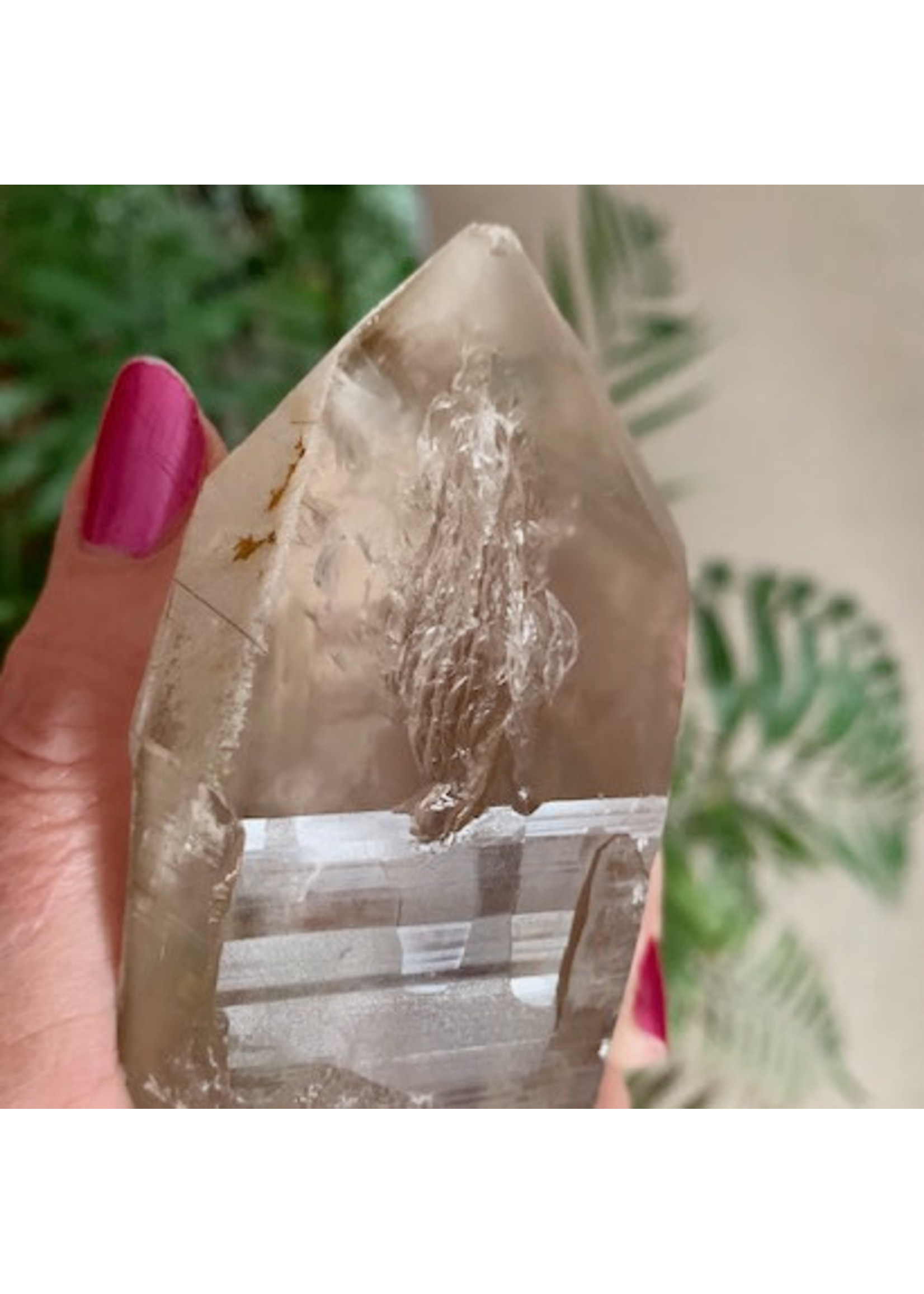 Smoky Quartz Lightning Struck Points with Rutile for protection through change