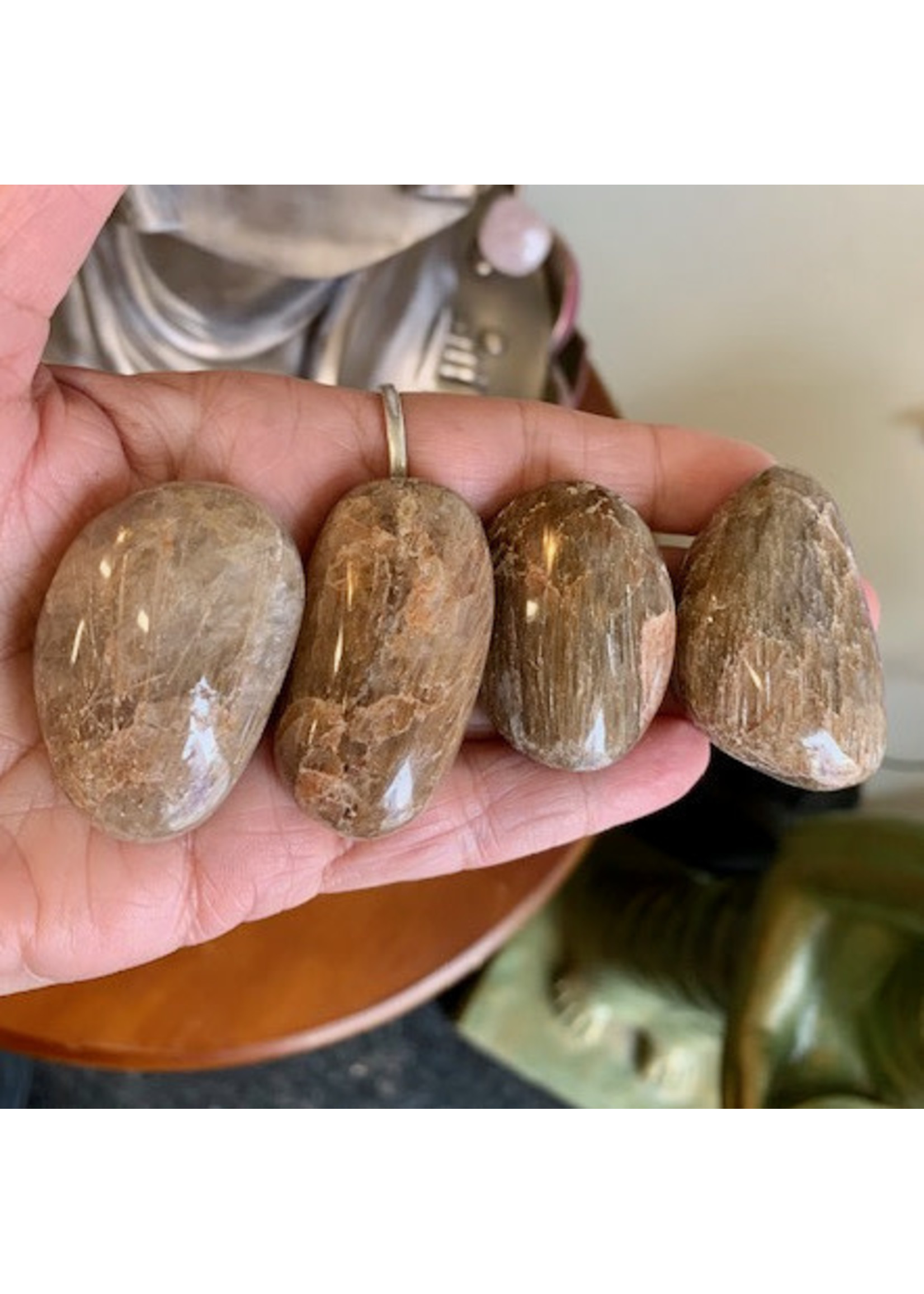Rutilated Quartz Palmstones for change with ease and grace