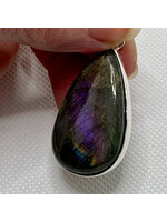 Purple Labradorite Cabochon Pendants Teardrop