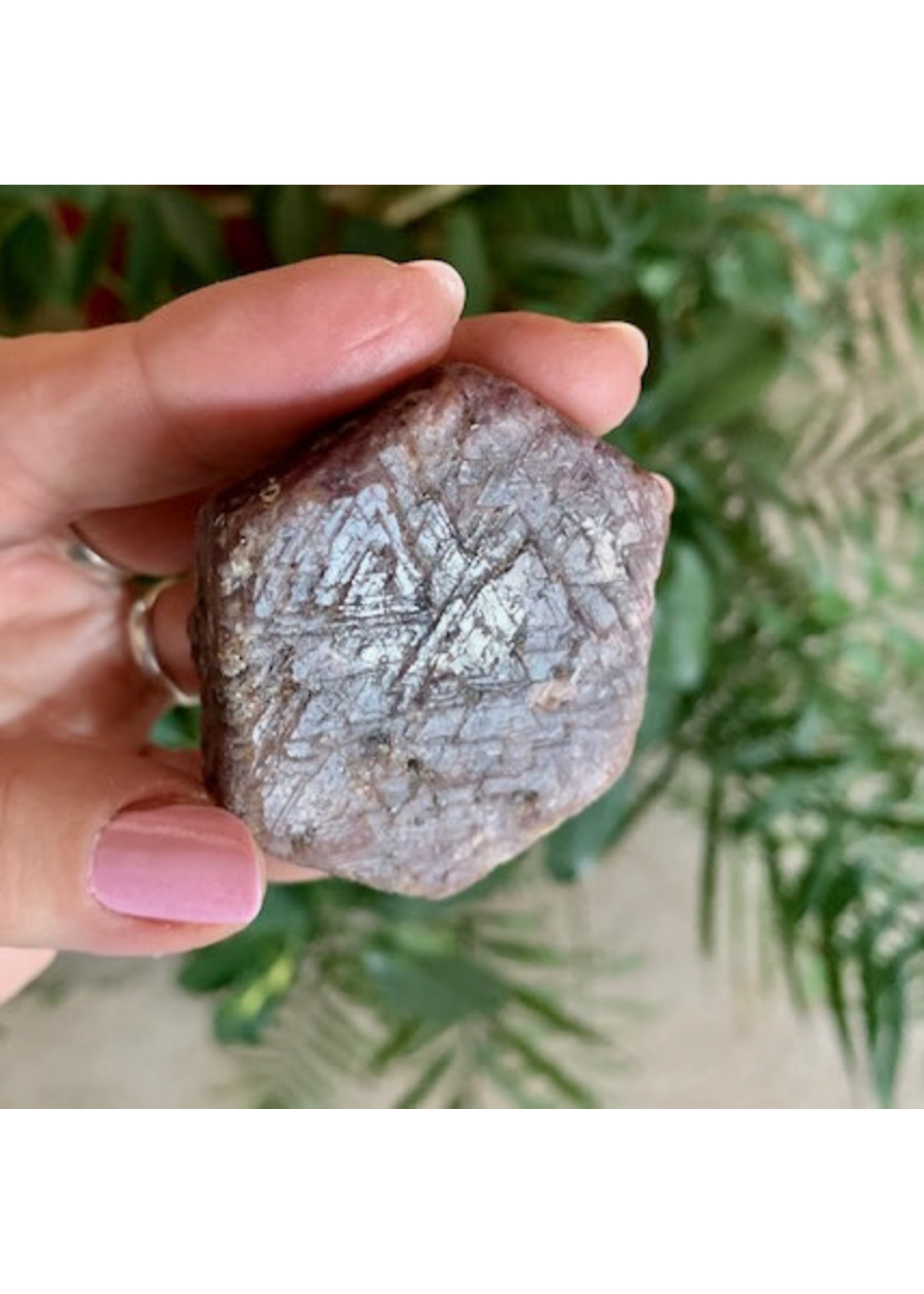 Ruby Rough Record Keeper with Buddha Carving
