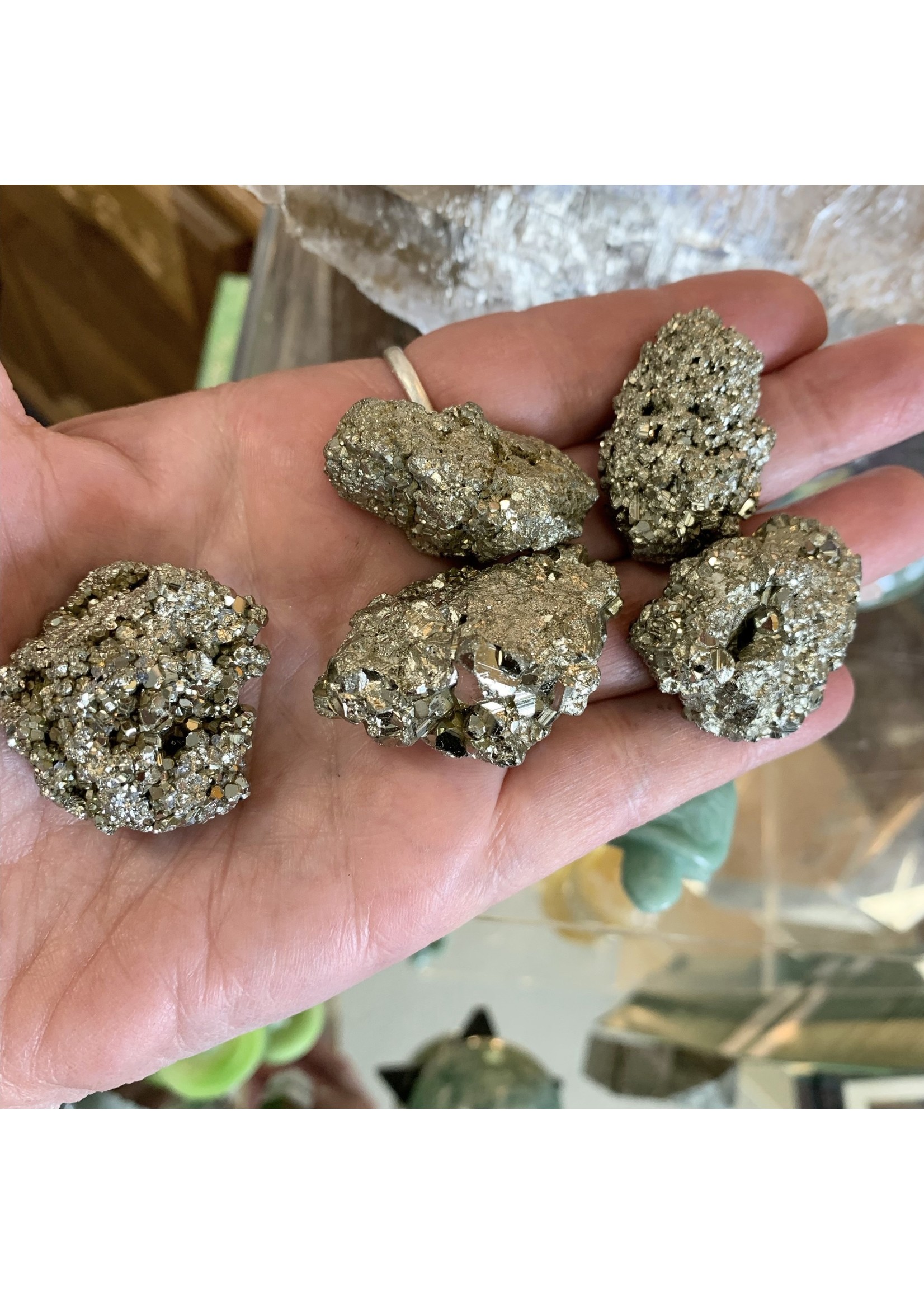 Pyrite Clusters Tumbled