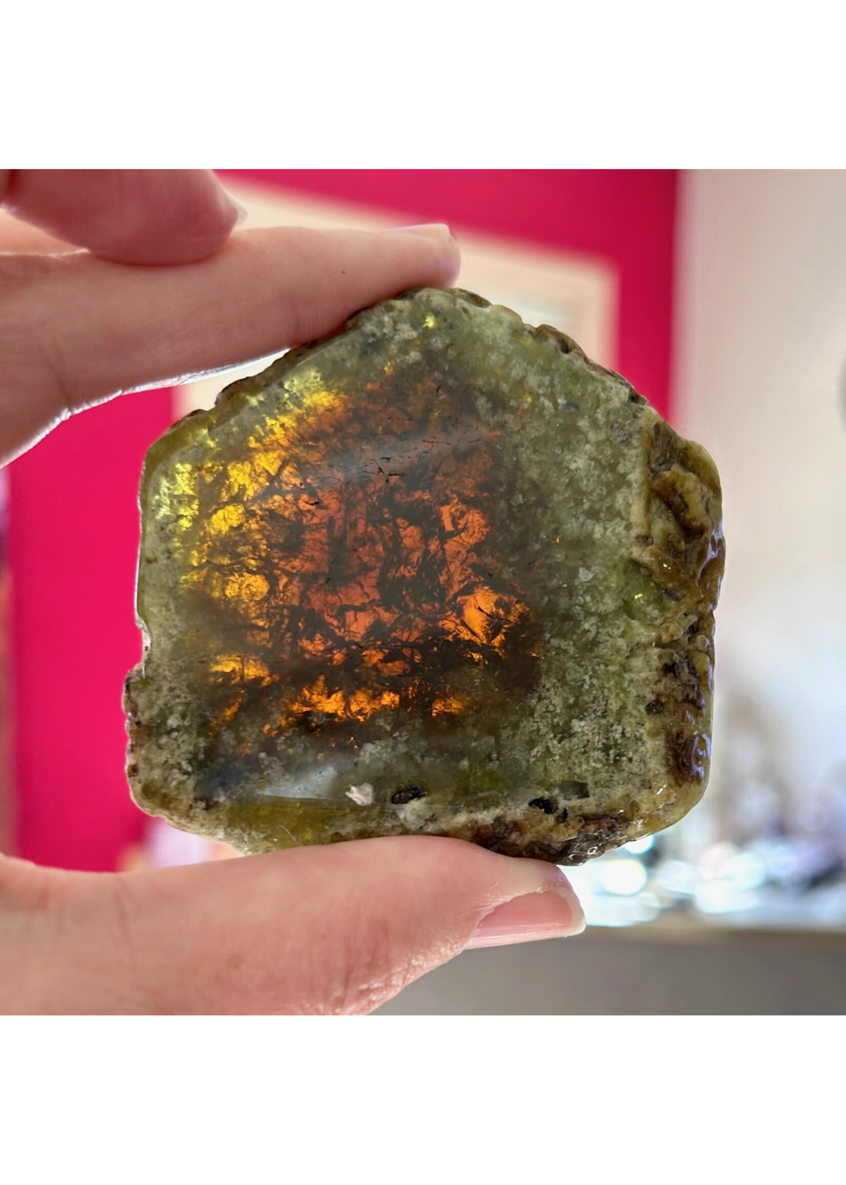 Green Garnet Slices for prosperity