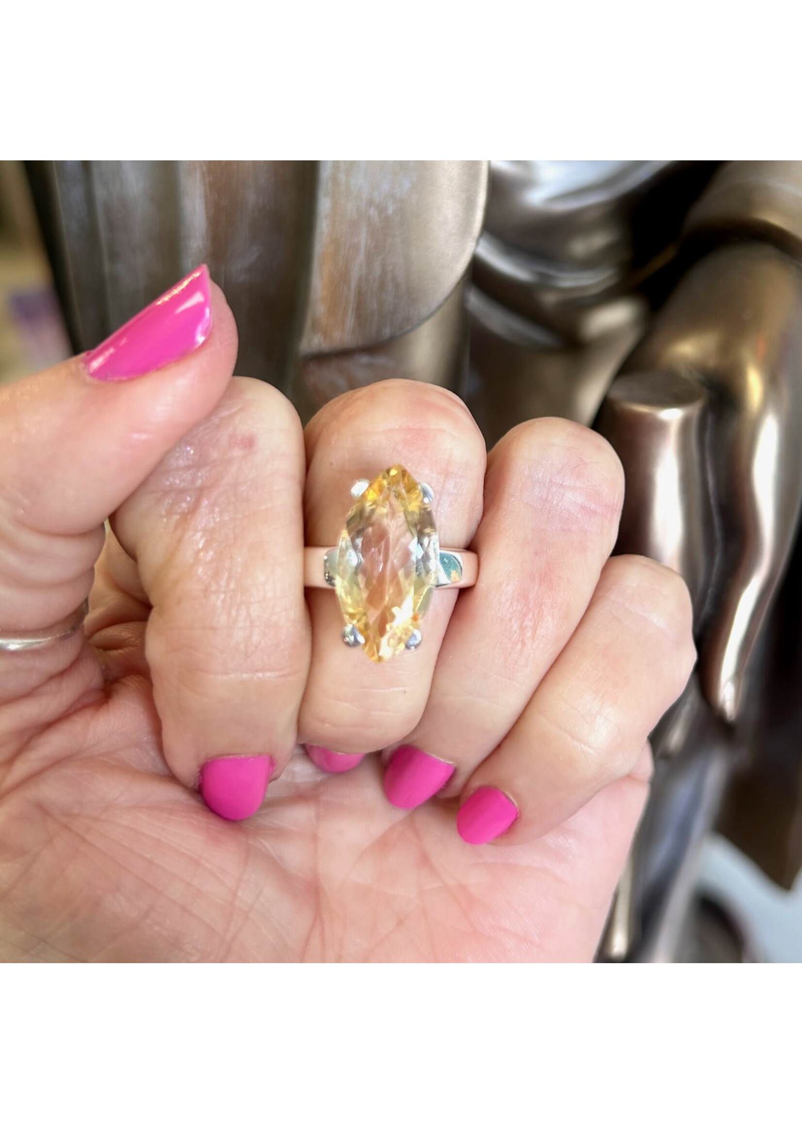 Marquis Faceted Rings