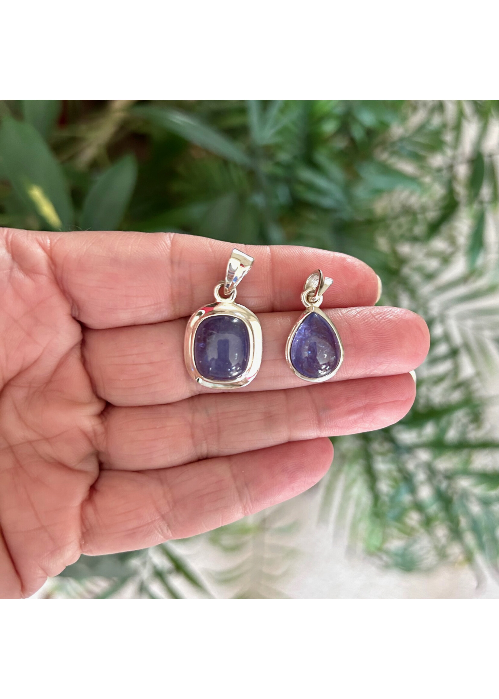 Tanzanite Cabochon Pendants for Violet Flame Activation