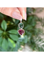 Pink Tourmaline and Blue Fluorite Pendants for speaking your heart