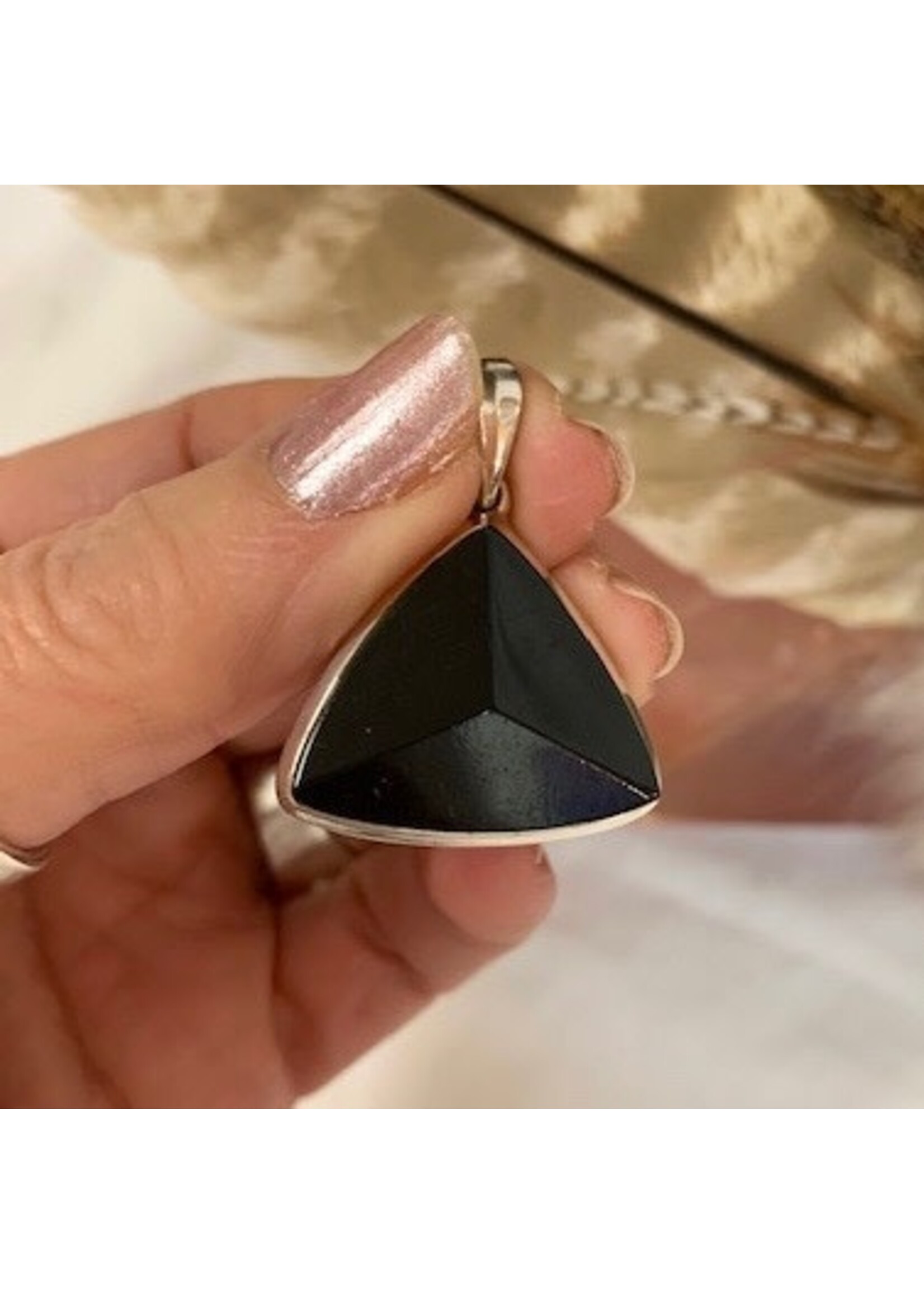 Black Tourmaline Pendants Cabochon