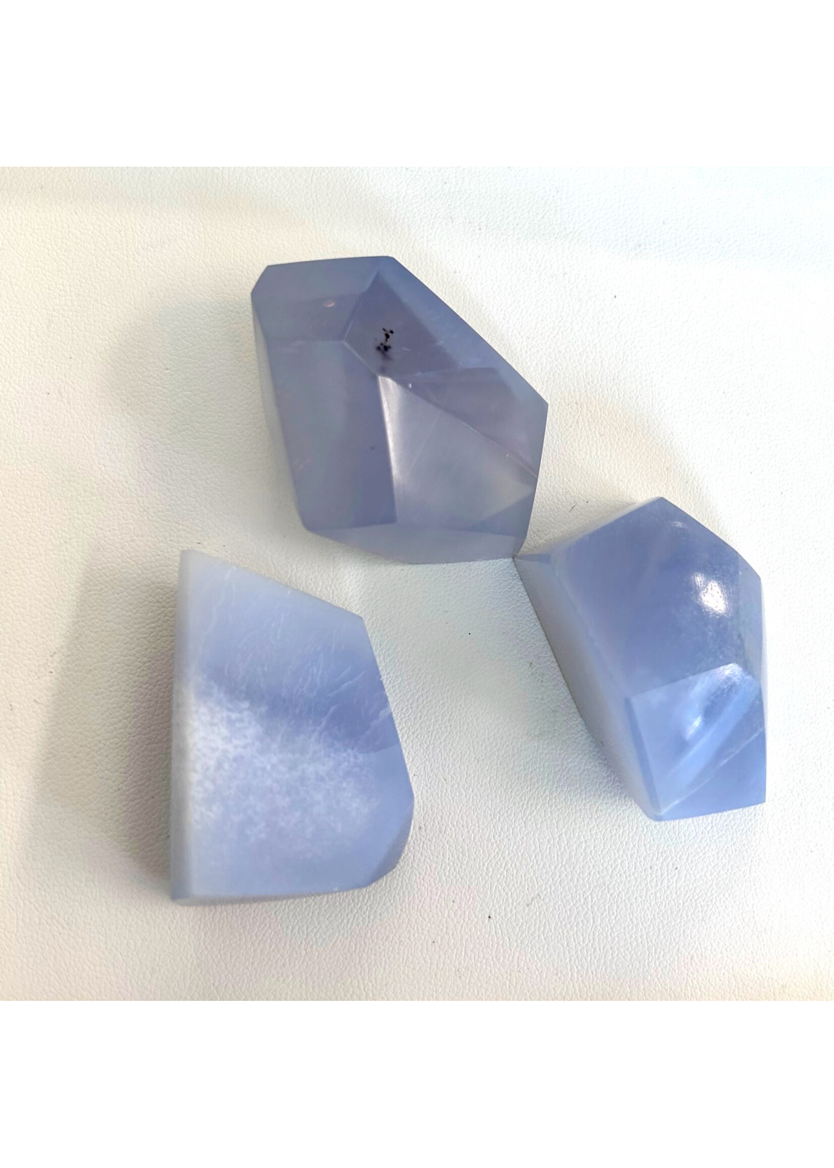 Blue Chalcedony Faceted for calm and balance