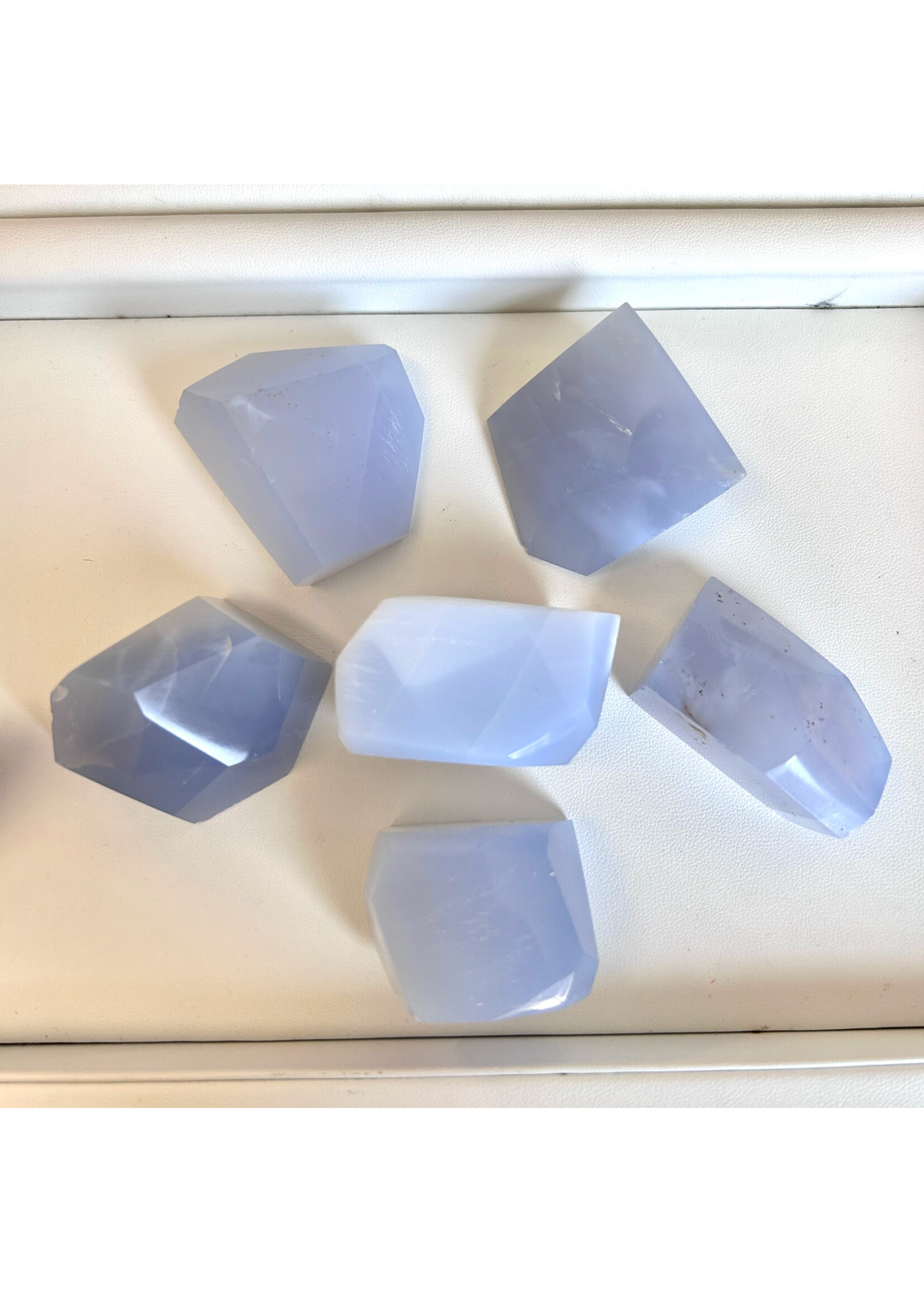 Blue Chalcedony Faceted for calm and balance