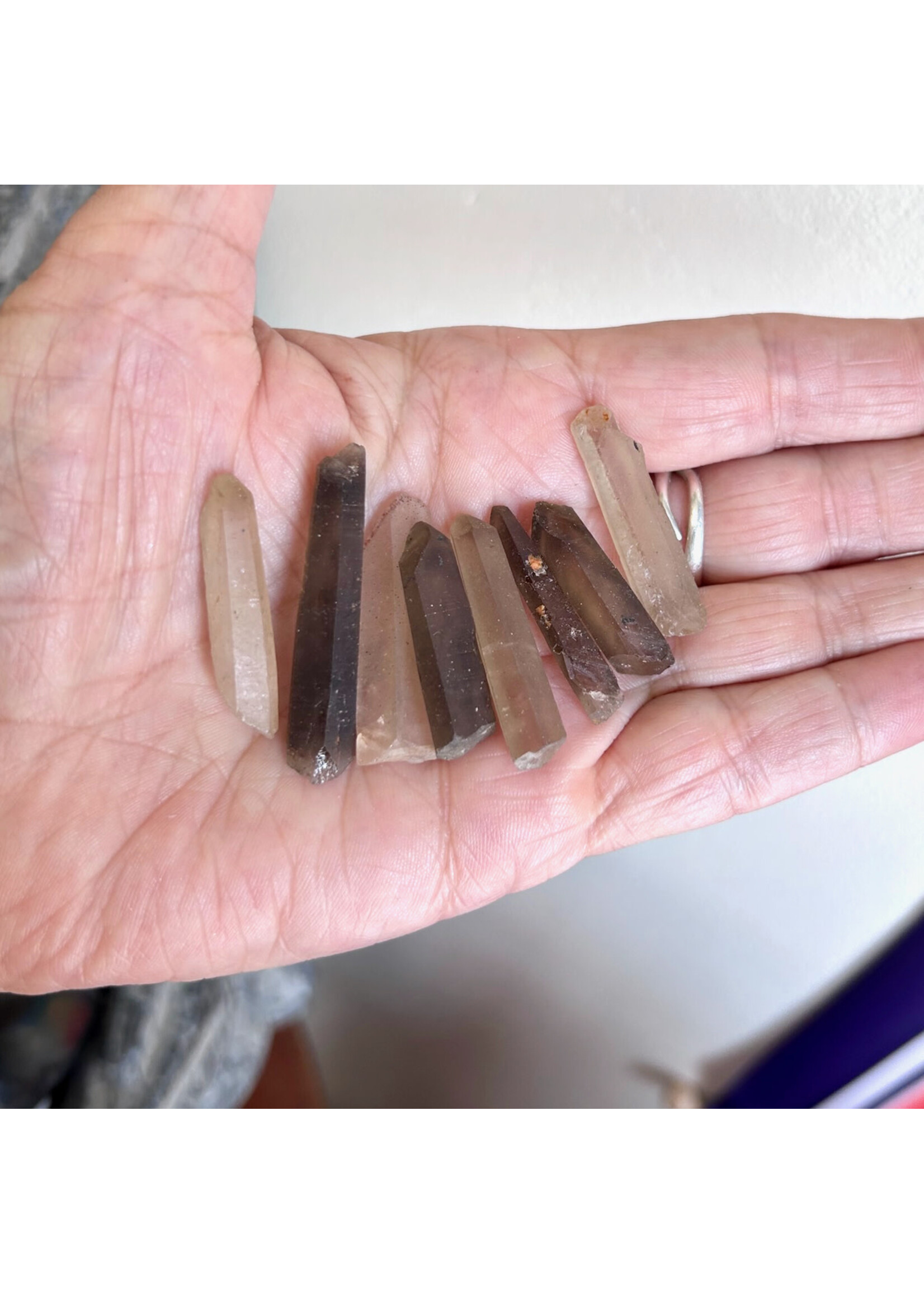 Smoky Citrine Points Rough Tumbled for living prosperously