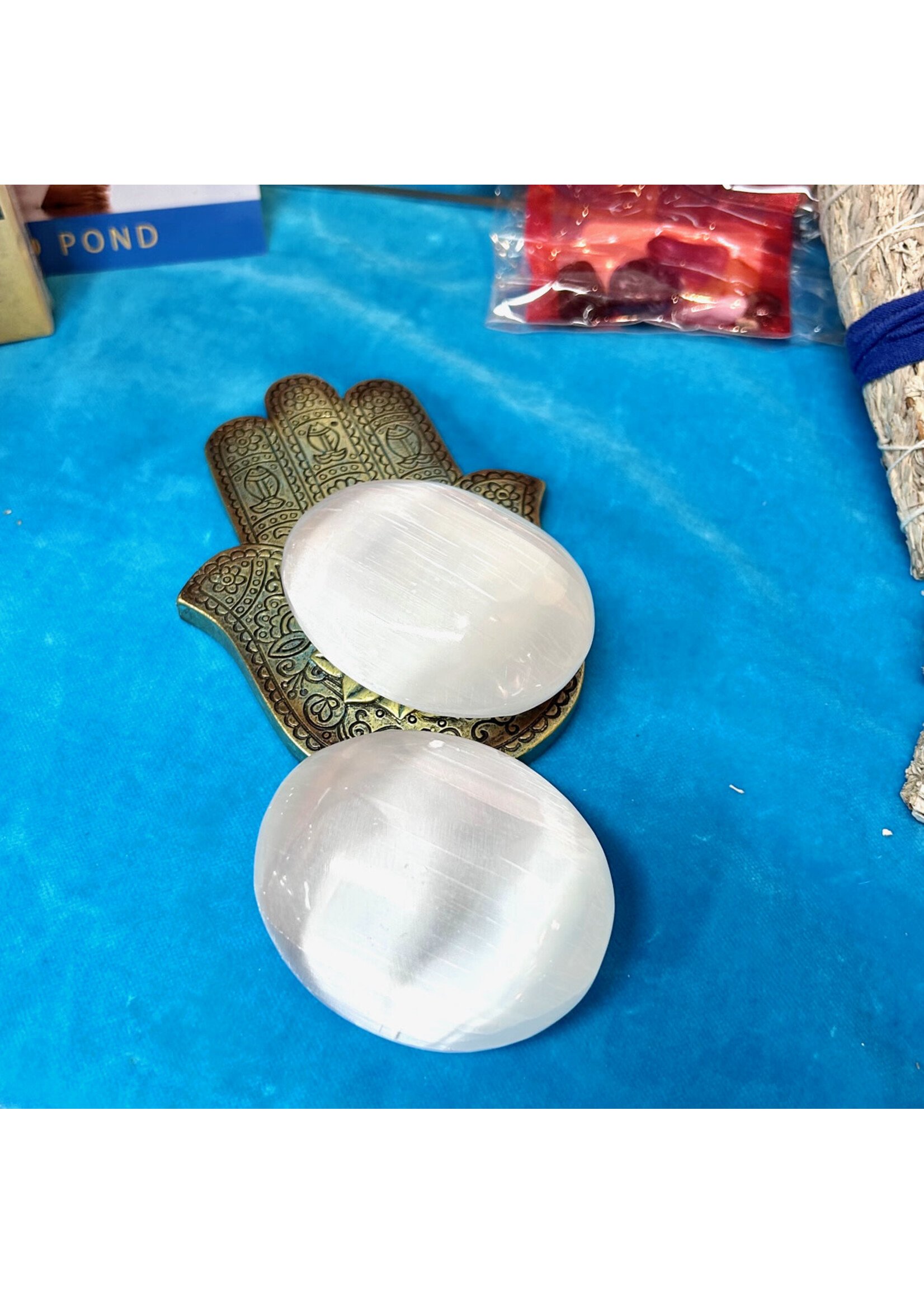 Selenite Touchstones for holding light