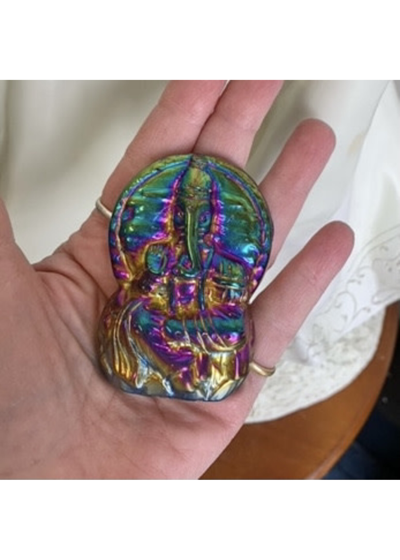 Titanium Aura Quartz Ganesh