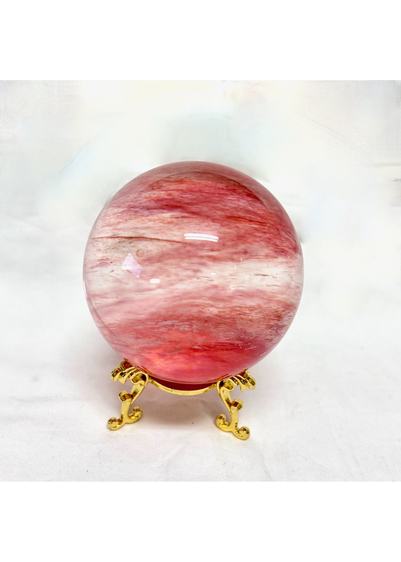 Reserved Cherry Quartz Spheres for enthusiasm