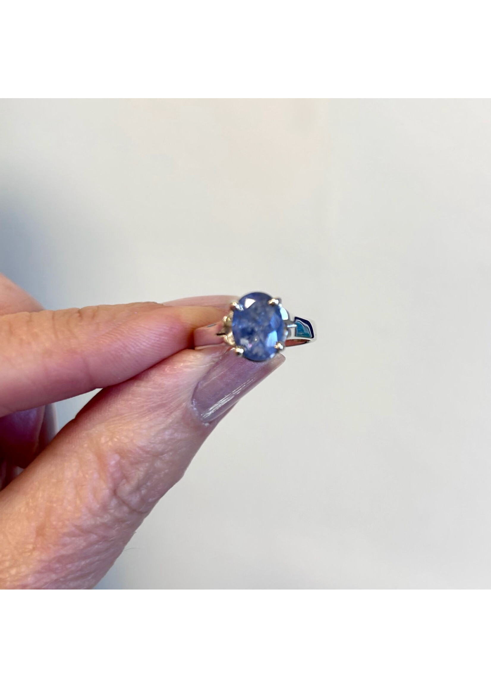 Blue Sapphire Faceted Rings