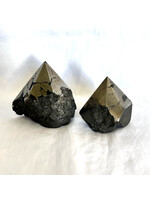 Pyrite Healer's Gold Natural Sided Points for positive energy