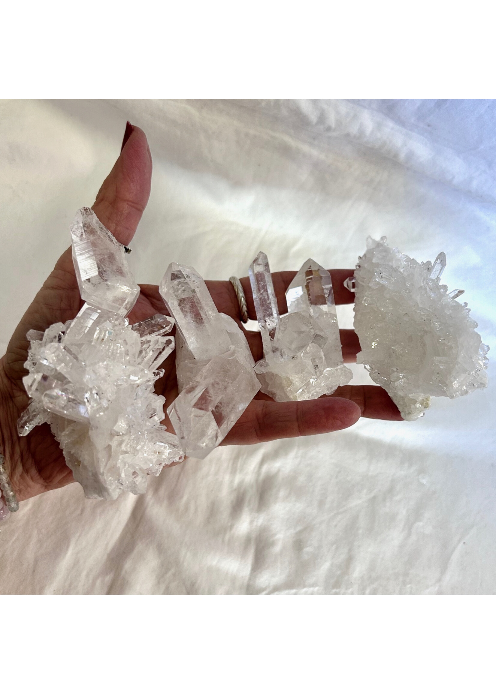 Crystallized Water Quartz Clusters