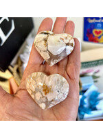 Flower Agate Hearts for connecting with your heart's desire