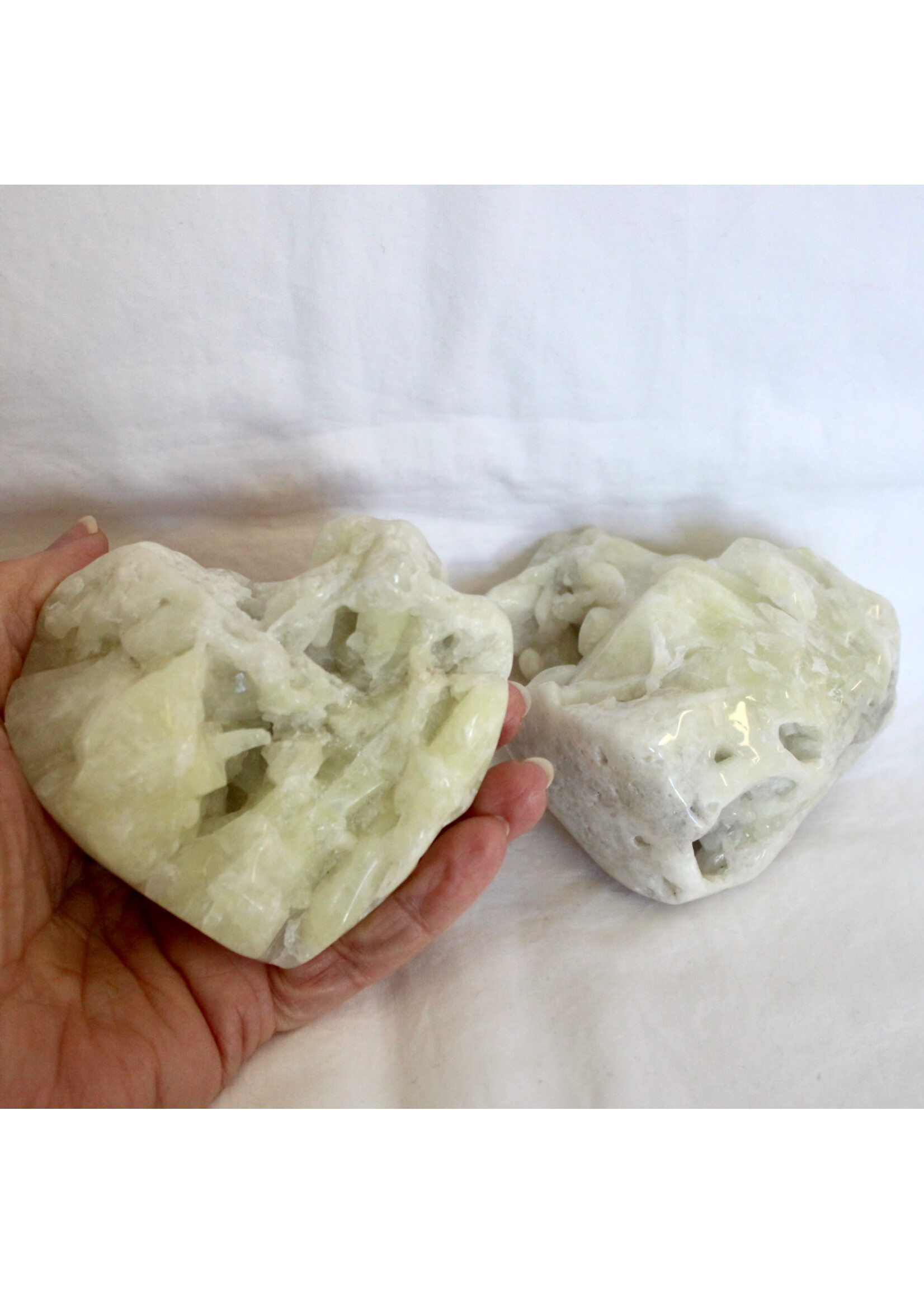 Sulphur In Quartz Hearts for clearing