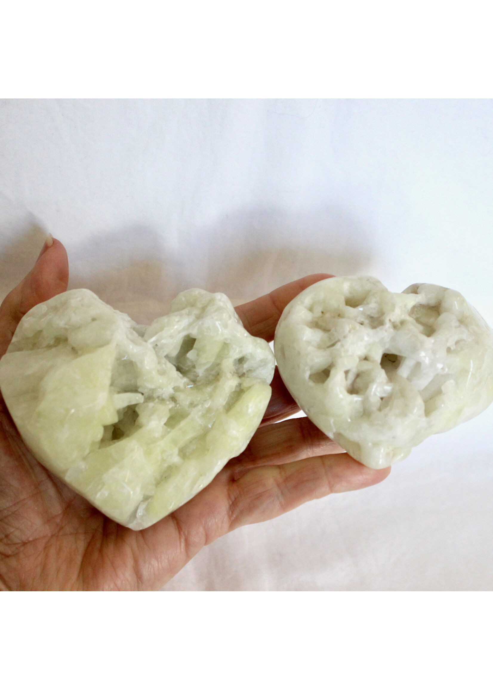 Sulphur In Quartz Hearts for clearing