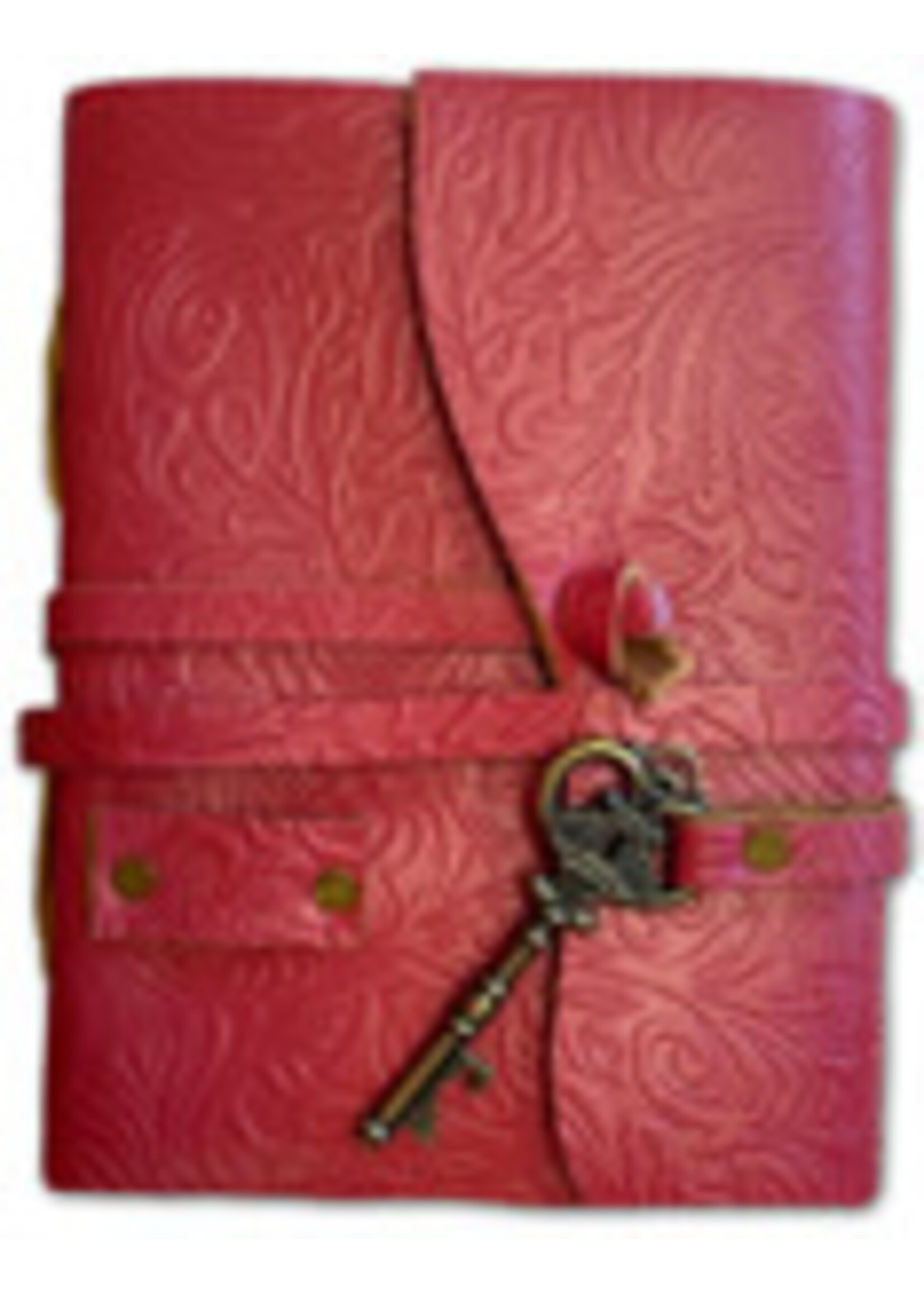 Embossed Leaves Journal with Key