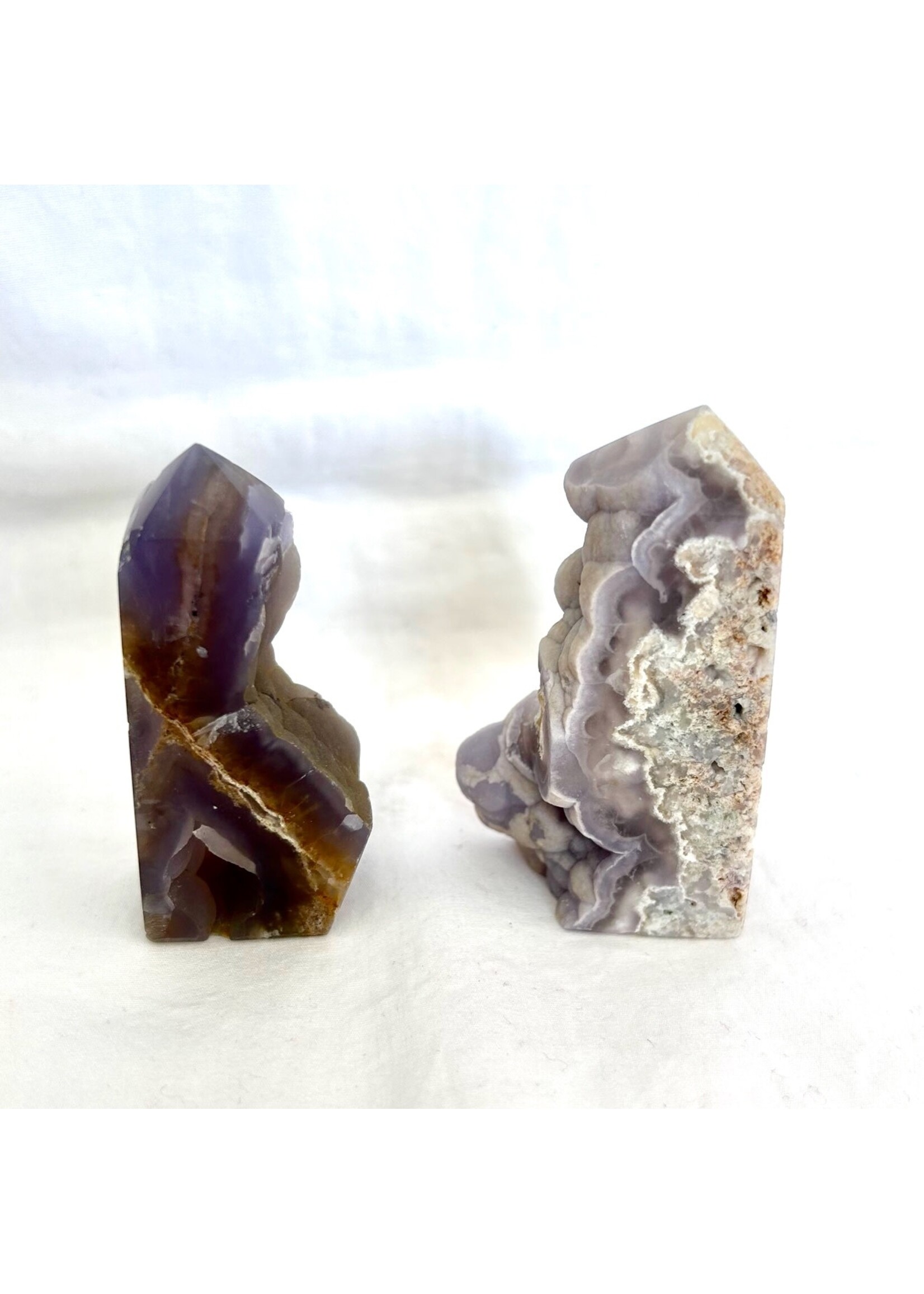 Deep Peace Holly Blue Agate Obelisks