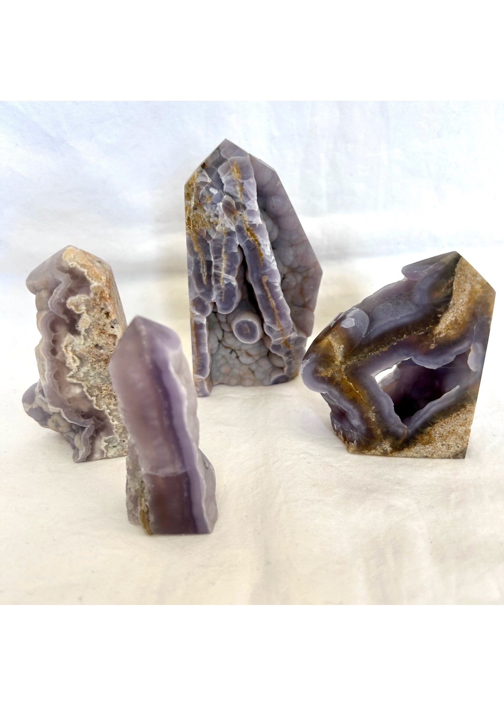 Deep Peace Holly Blue Agate Obelisks