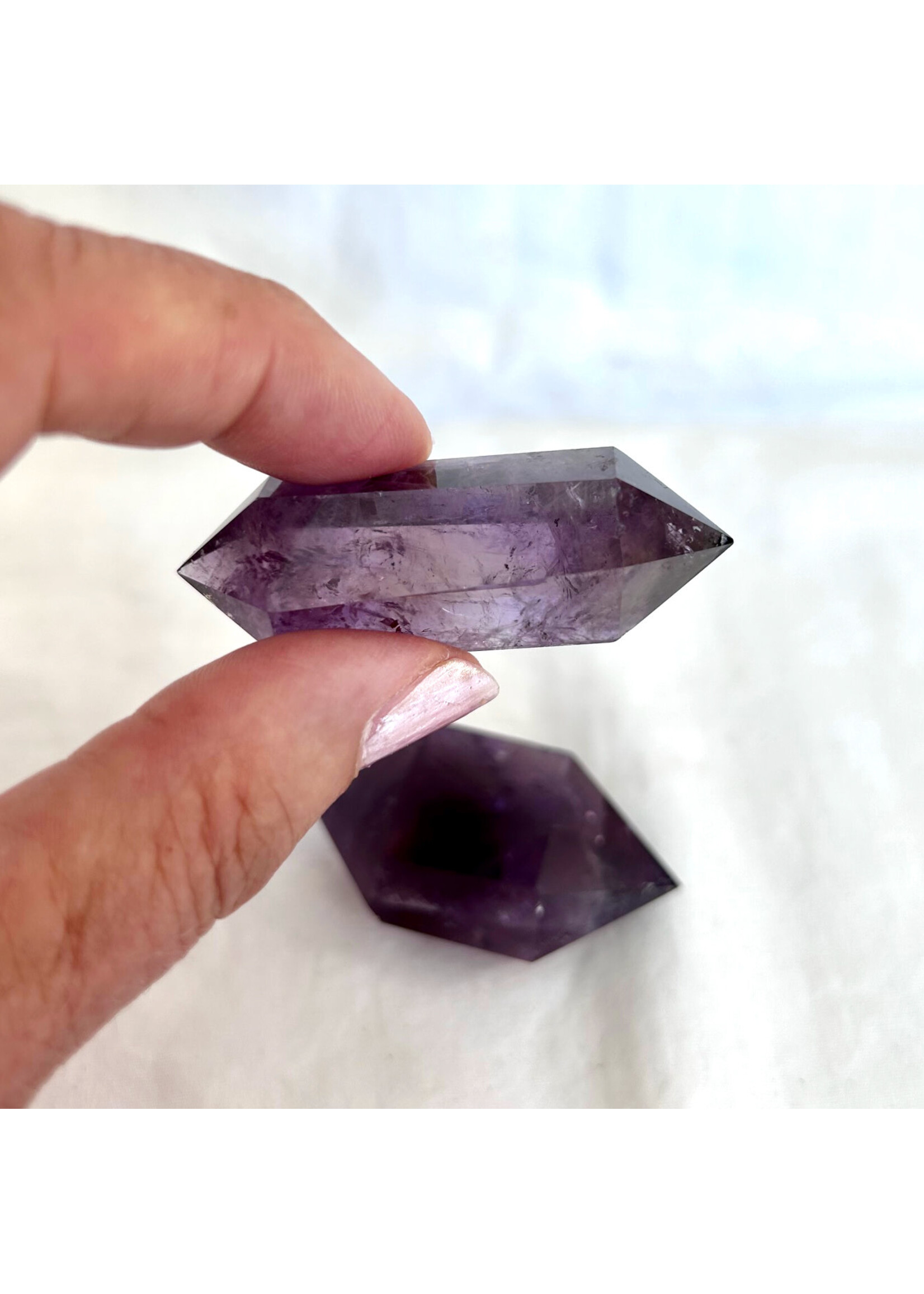 Purple Illusion Smoky Amethyst Grade AA Double Terminated Wands