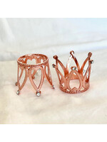 Rose Gold Crown Sphere Holders