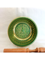 Green Singing Bowls Notes of D Buddha  Inlay striker included ~ Nepal