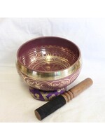 Purple Singing Bowls Note of G# includes striker and cushion ~ Nepal