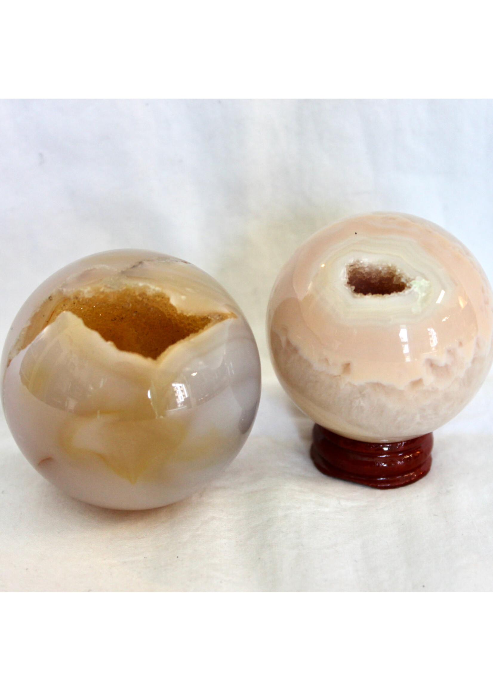 Amber Radiance Druzy Agate Spheres