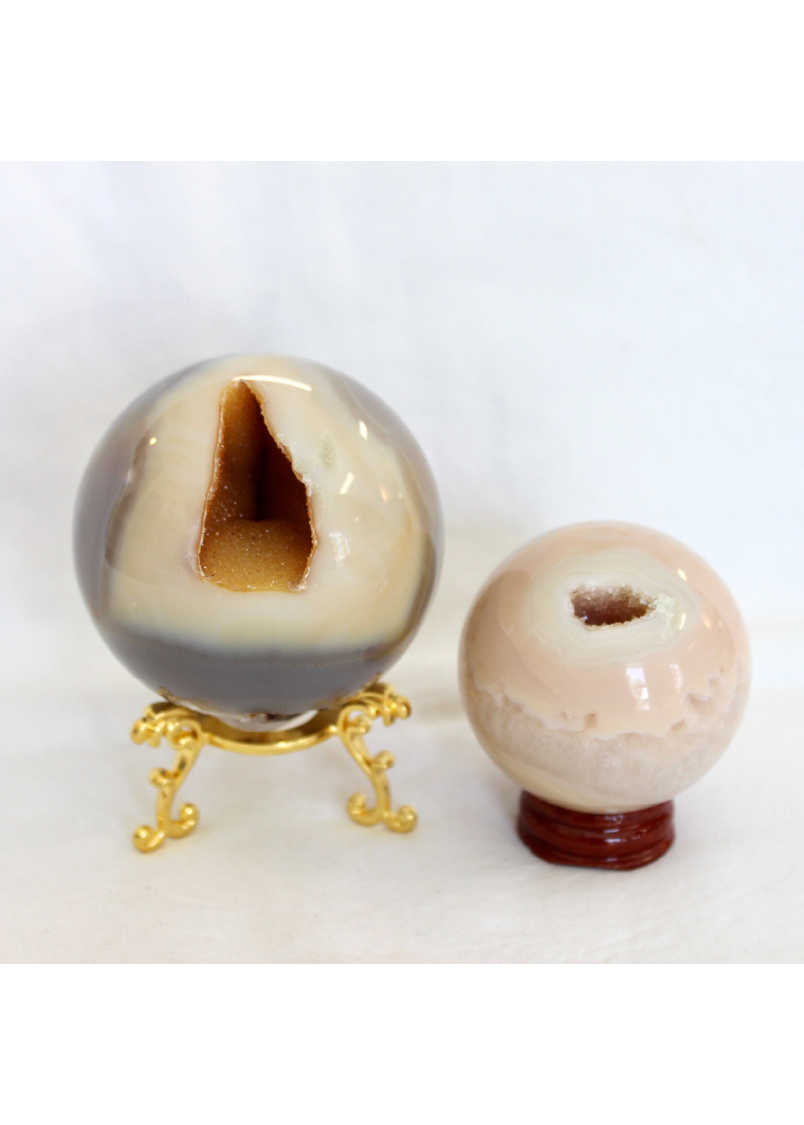 Amber Radiance Druzy Agate Spheres