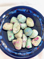 Ruby Fuchsite Kyanite Pocket Stones