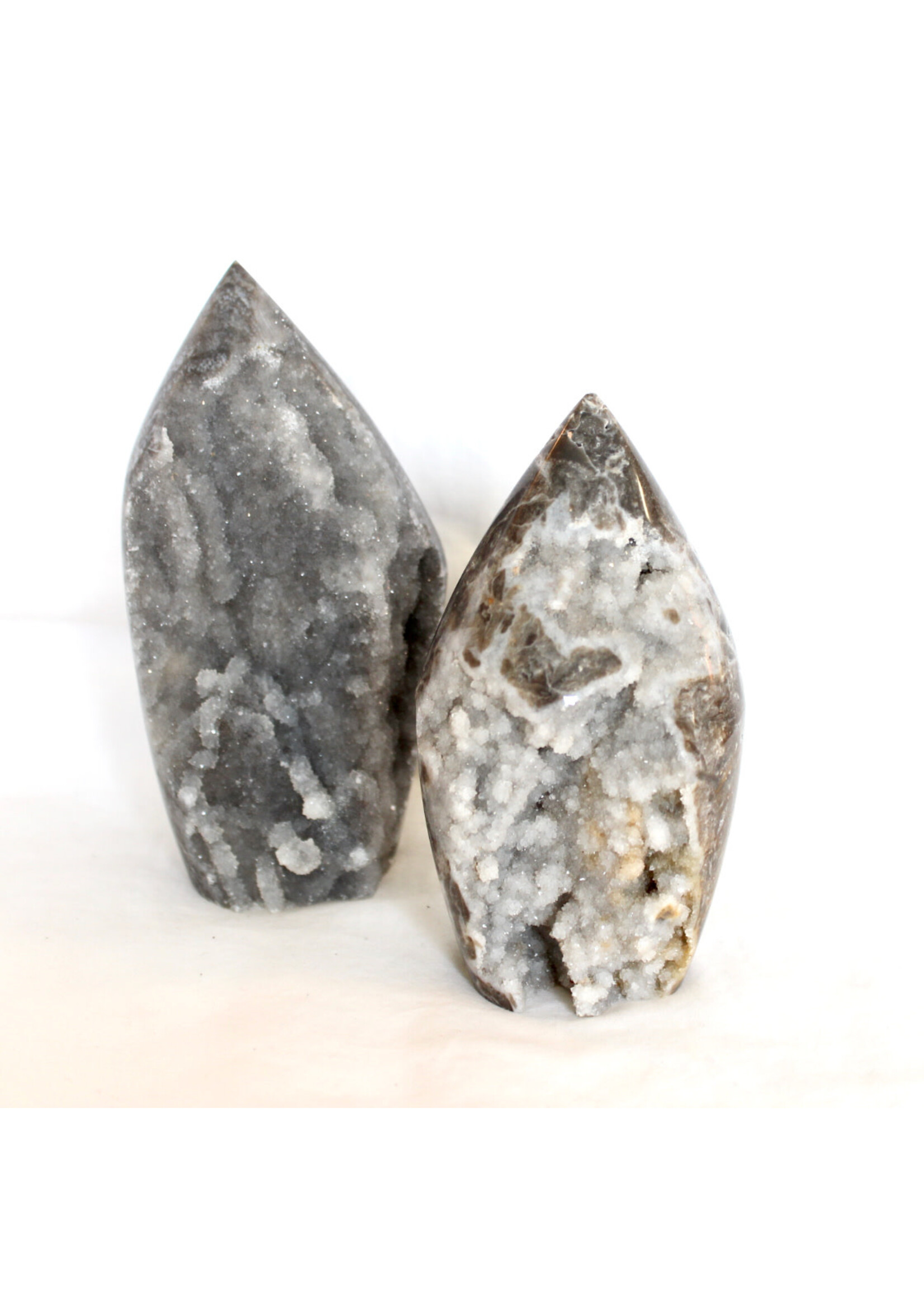 Black Druzy Agate Flames