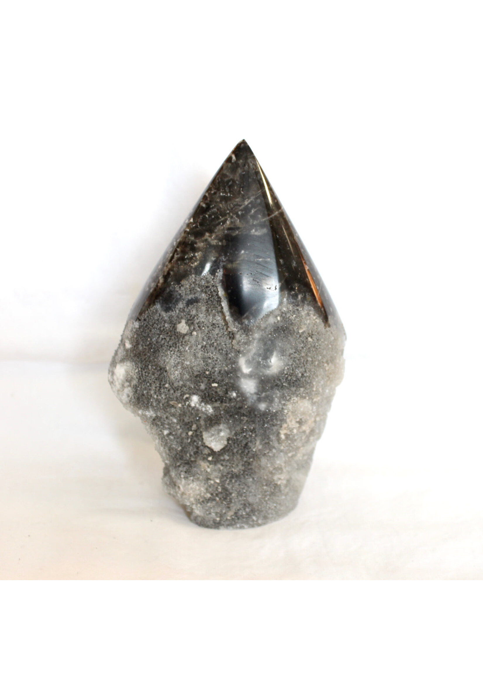 Black Druzy Agate Flames