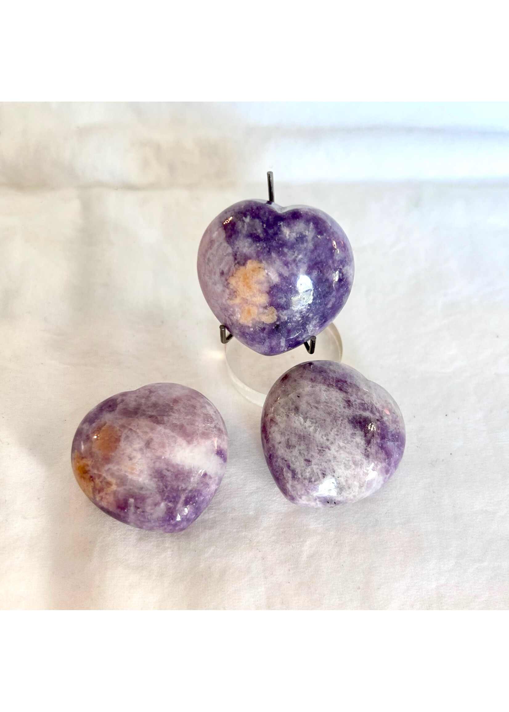 Lepidolite Hearts for emotional freedom