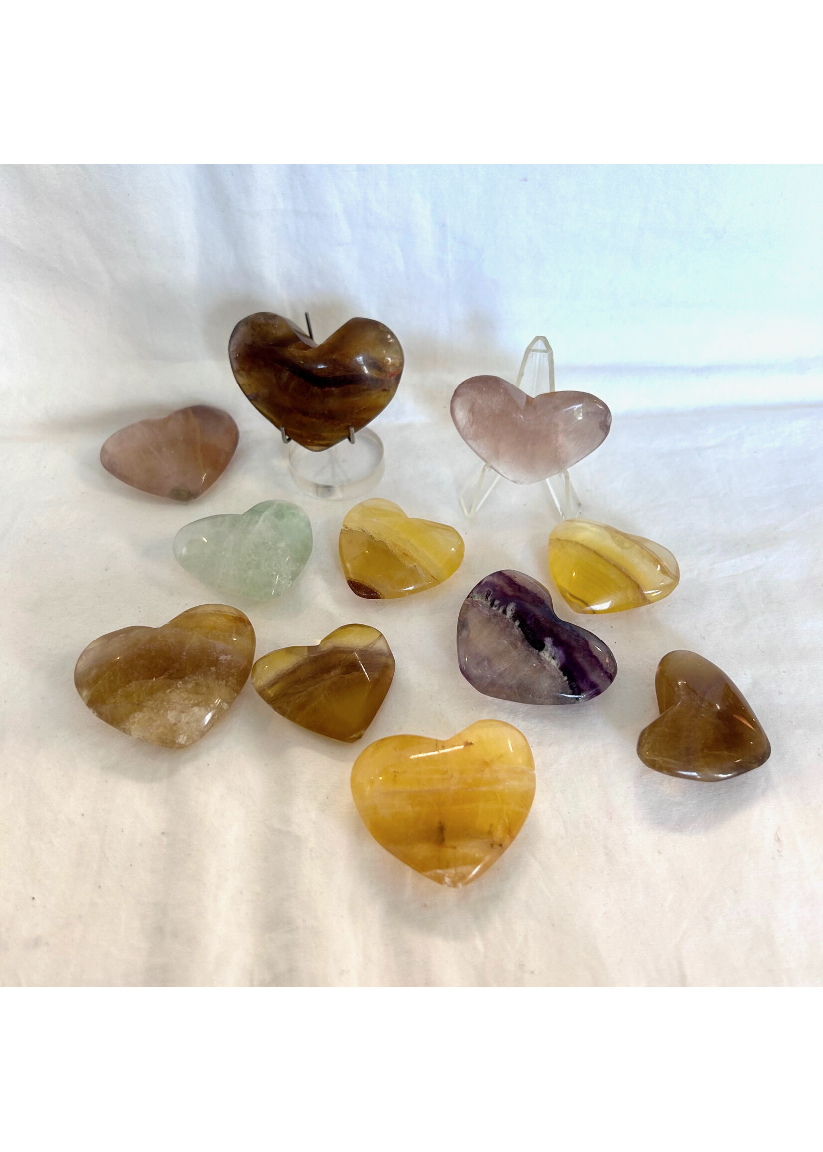Assorted Fluorite Hearts