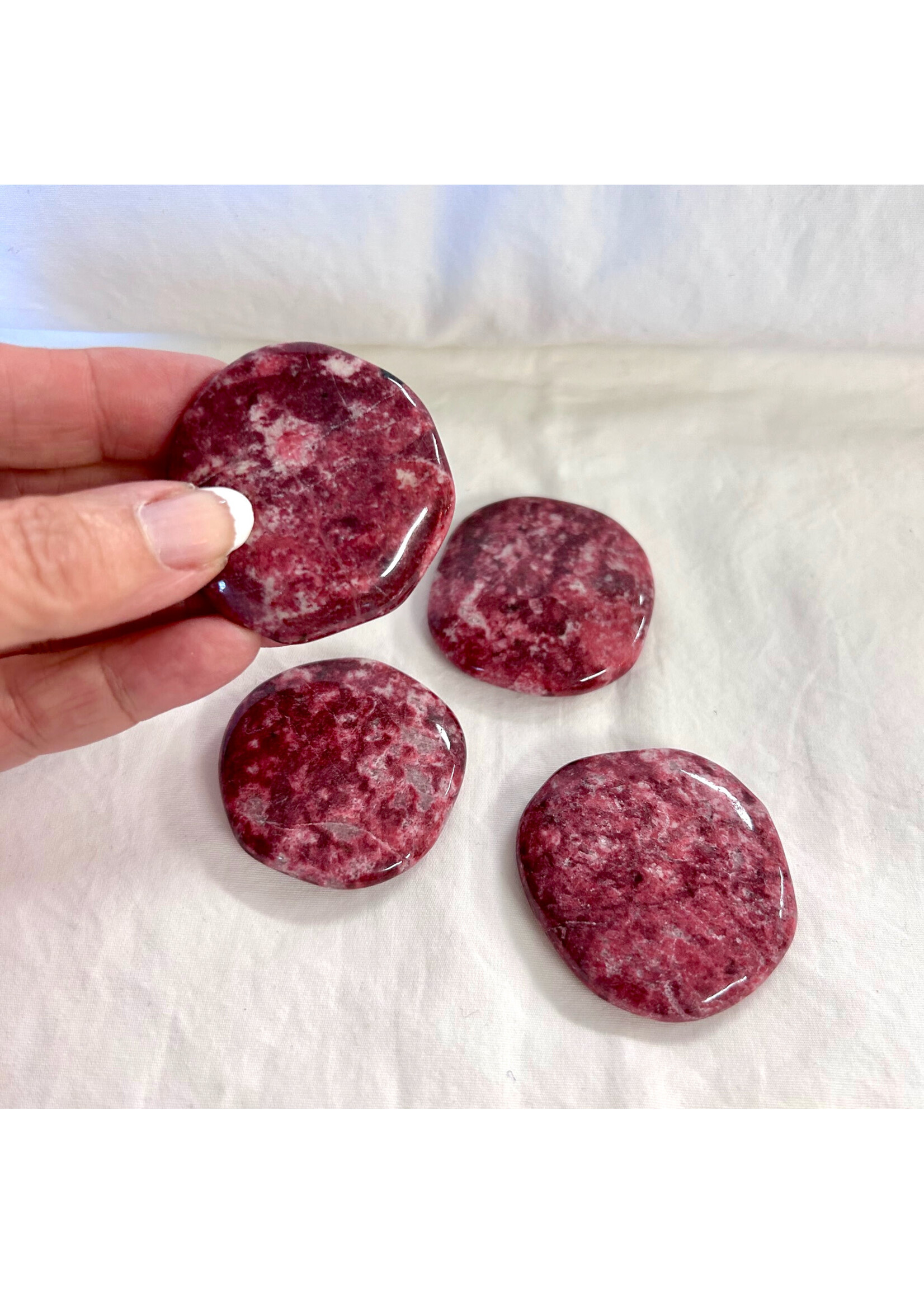 Vibrant Rose Thulite Palmstones Grade AA
