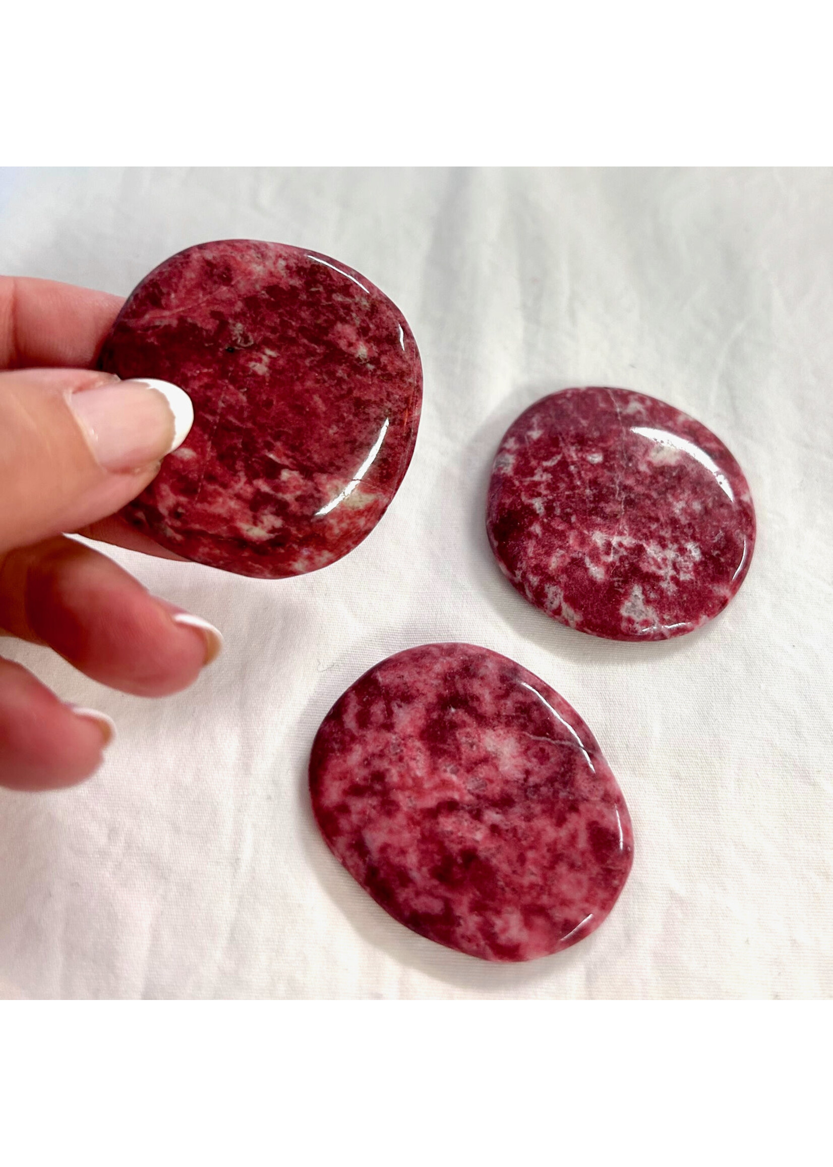 Vibrant Rose Thulite Palmstones Grade AA