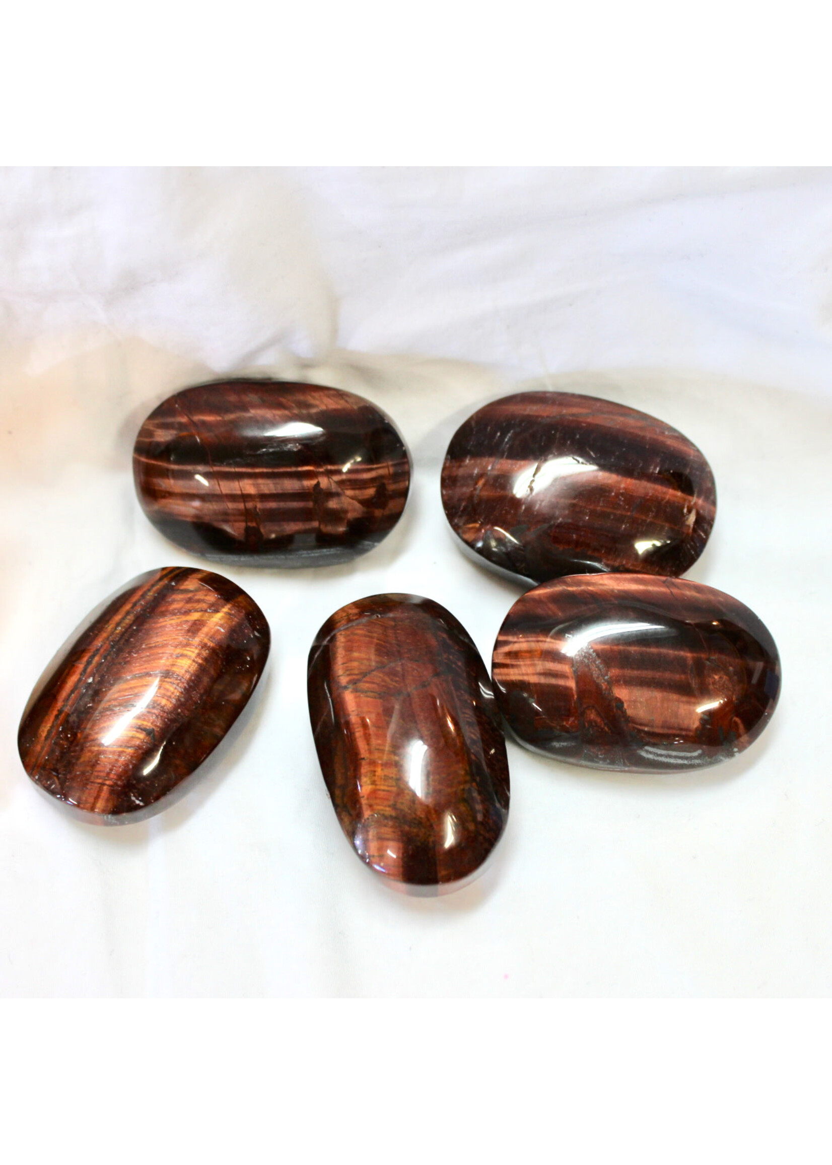 Vibrant Red Tiger Eye Touchstones