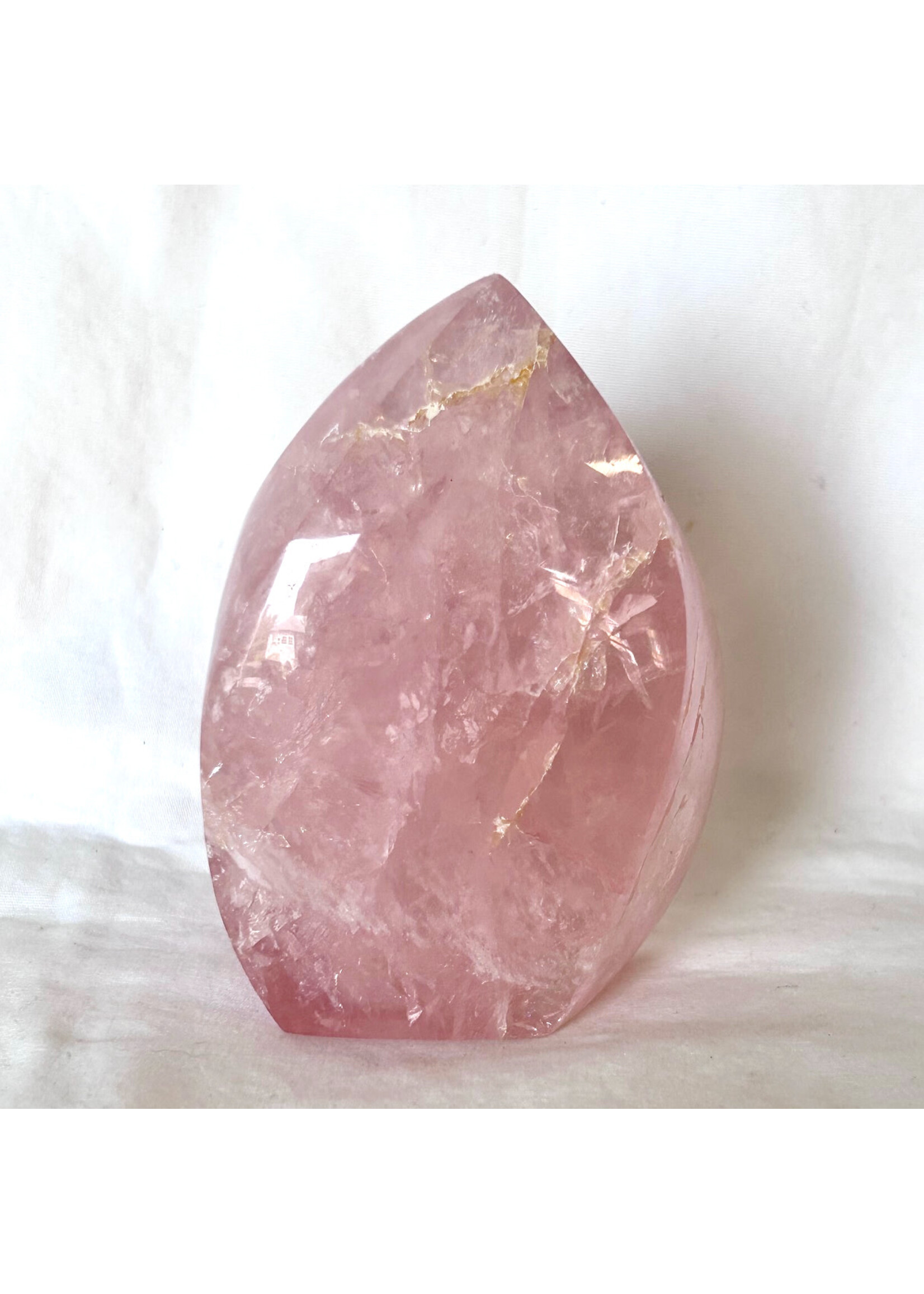 Heart's Light Rose Quartz Flames