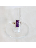 Sugilite Ring Cabochon Rectangle sz 8