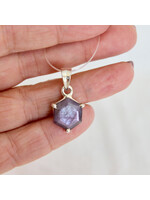 Lovely Ruby Faceted Pendants Hexagonal