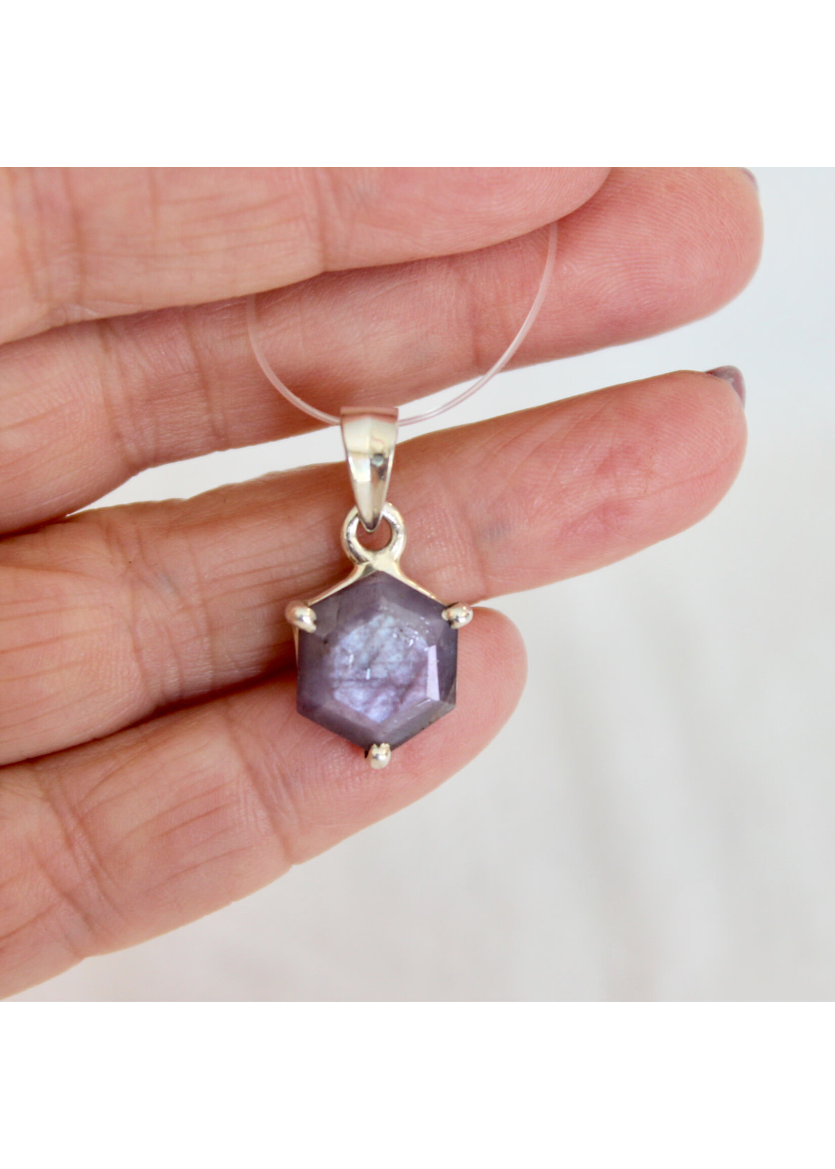 Lovely Ruby Faceted Pendants Hexagonal