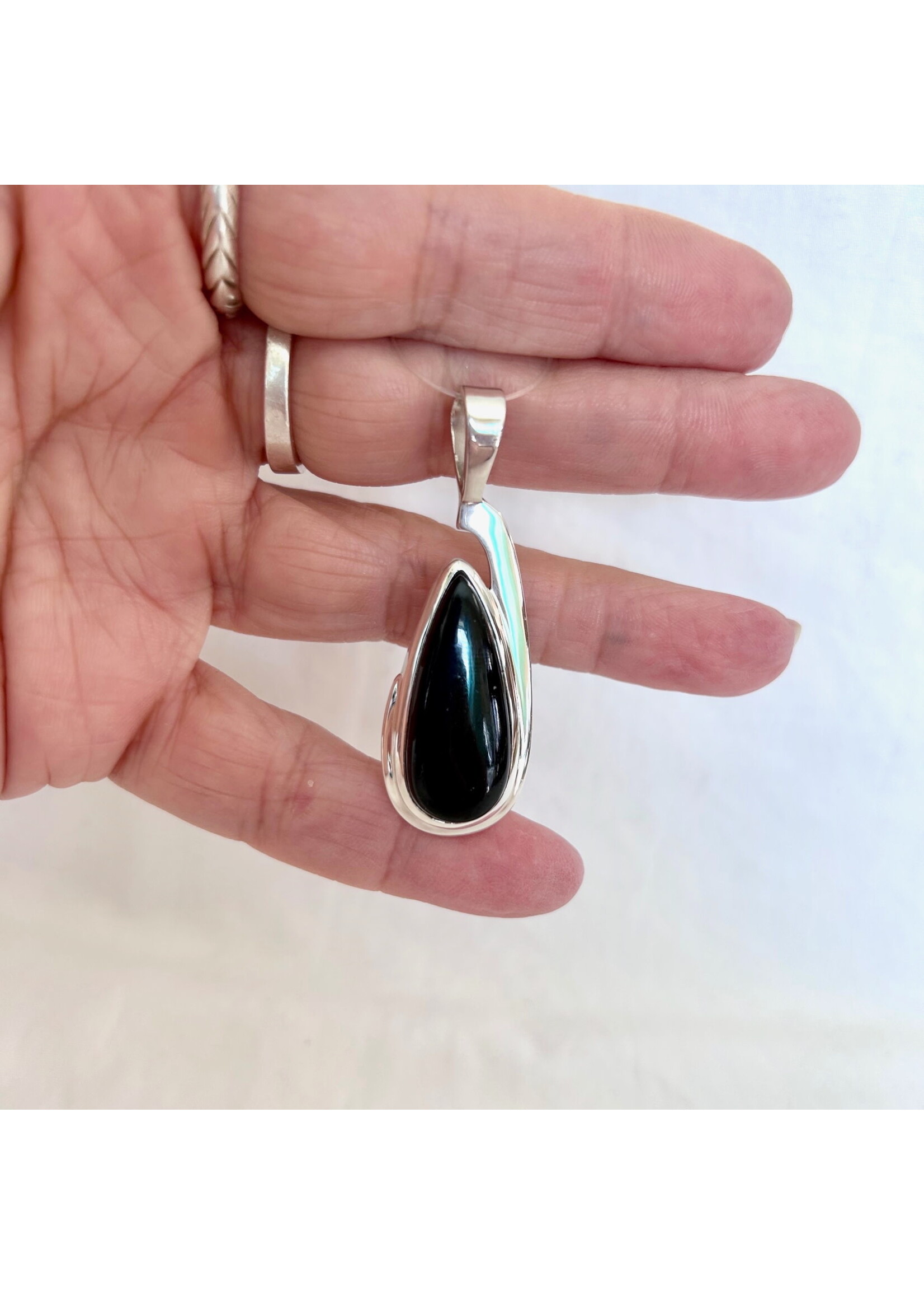 Black Tourmaline Pendants Cabochon