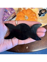 Obsidian Triple Moon Hand Carved