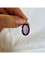 Amethyst Faceted Pendant Oval