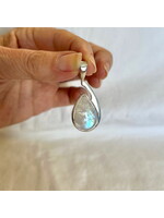 Rainbow Moonstone Cabochon Pendants Teardrop