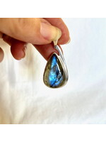 Labradorite Cabochon Pendant Teardrop