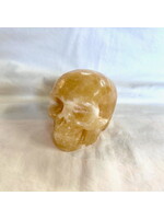 Golden Calcite Skull